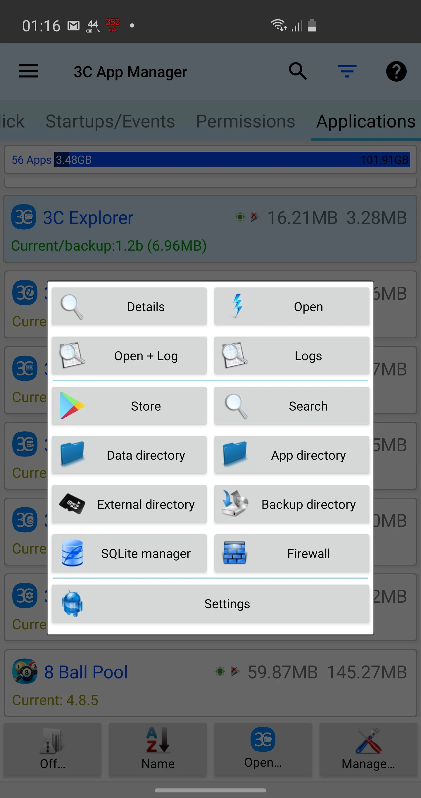 3C App Manager screenshot