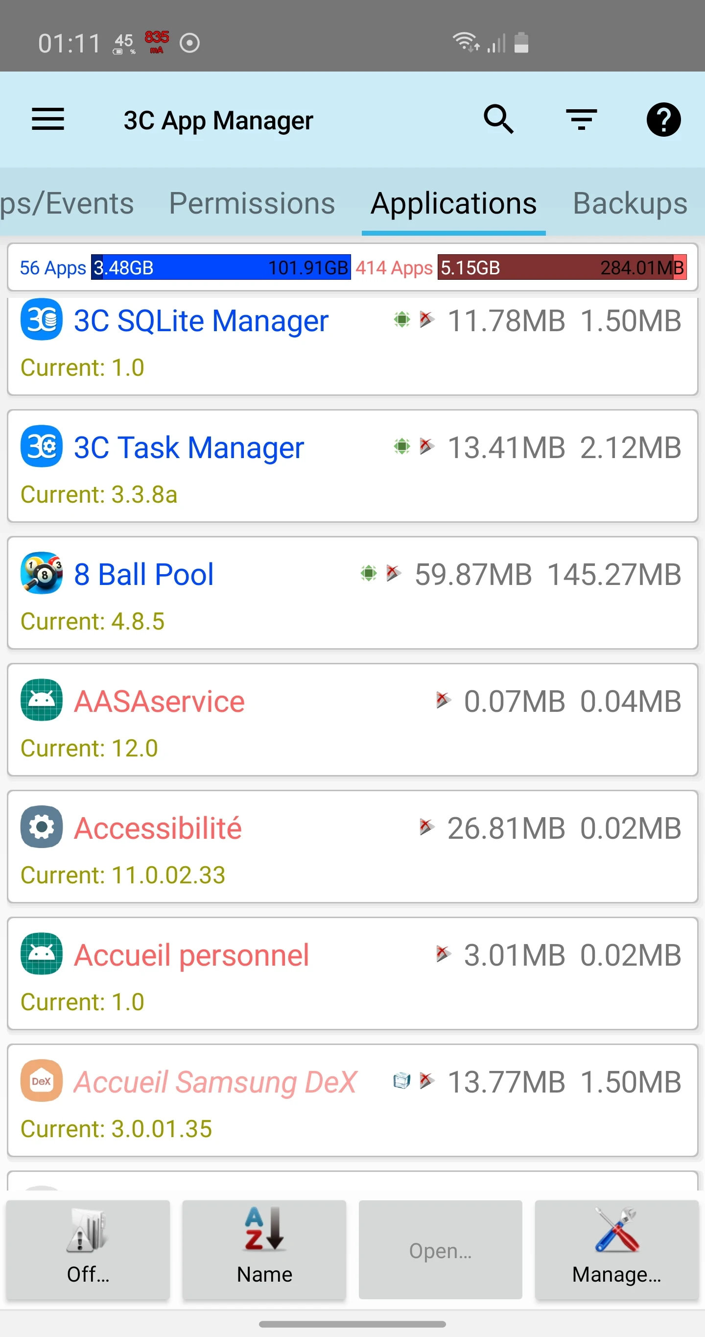 3C App Manager screenshot