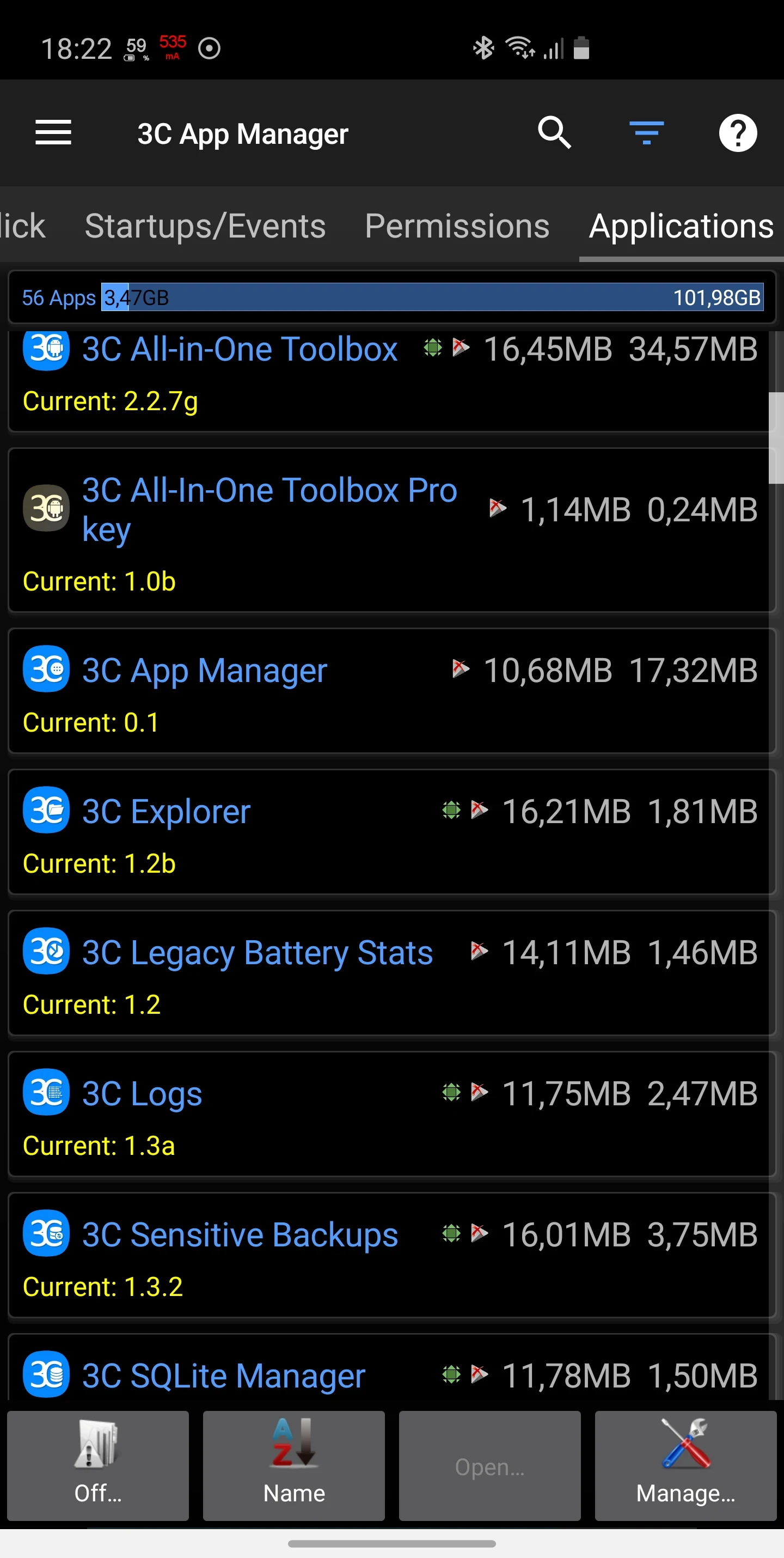 3C App Manager screenshot
